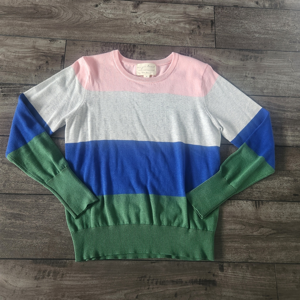 Evy's Tree Malia Striped Crew Neck Sweater